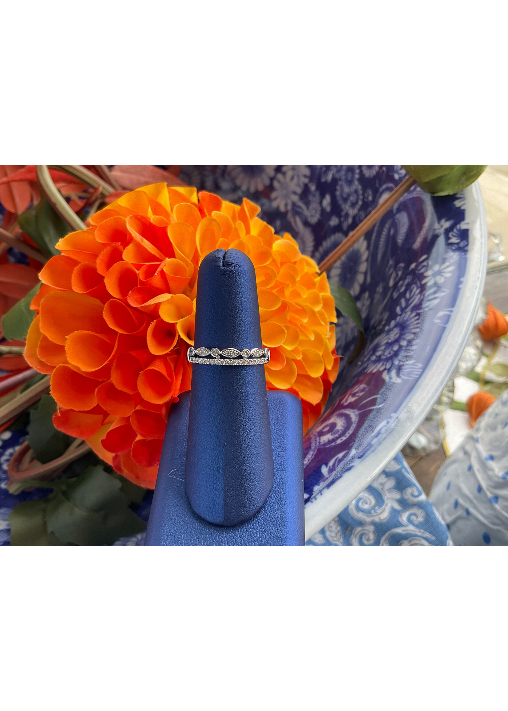 Jordans .30 ct Diamond Decor Double Stacker 10k white gold