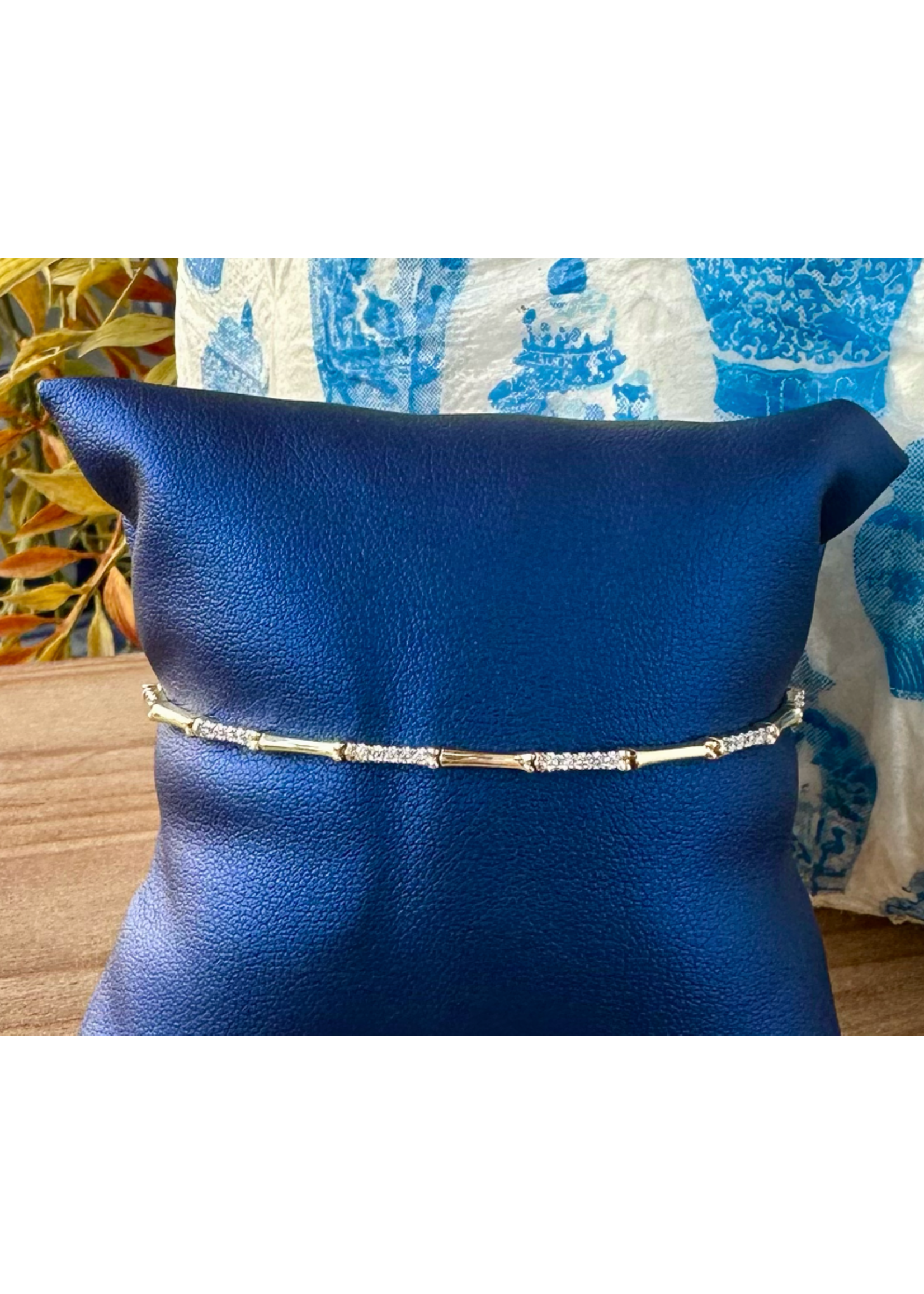 Jordans Bamboo .40cttw Diamond Tennis Bracelet 10k yellow