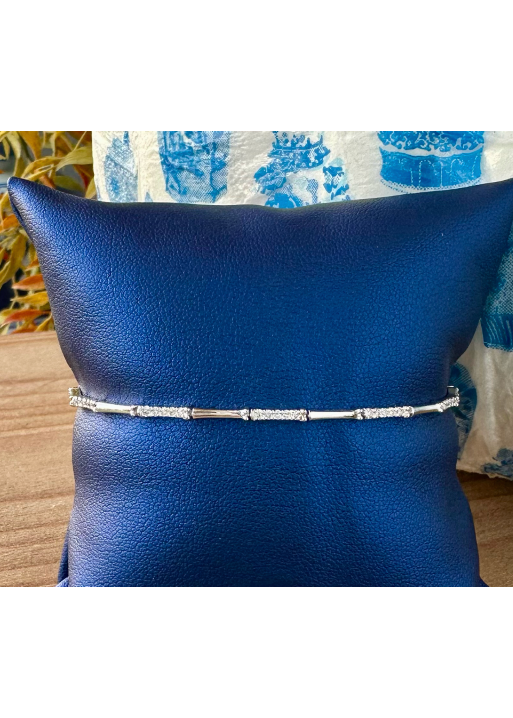 Jordans Bamboo .40cttw Diamond Tennis Bracelet 10k white