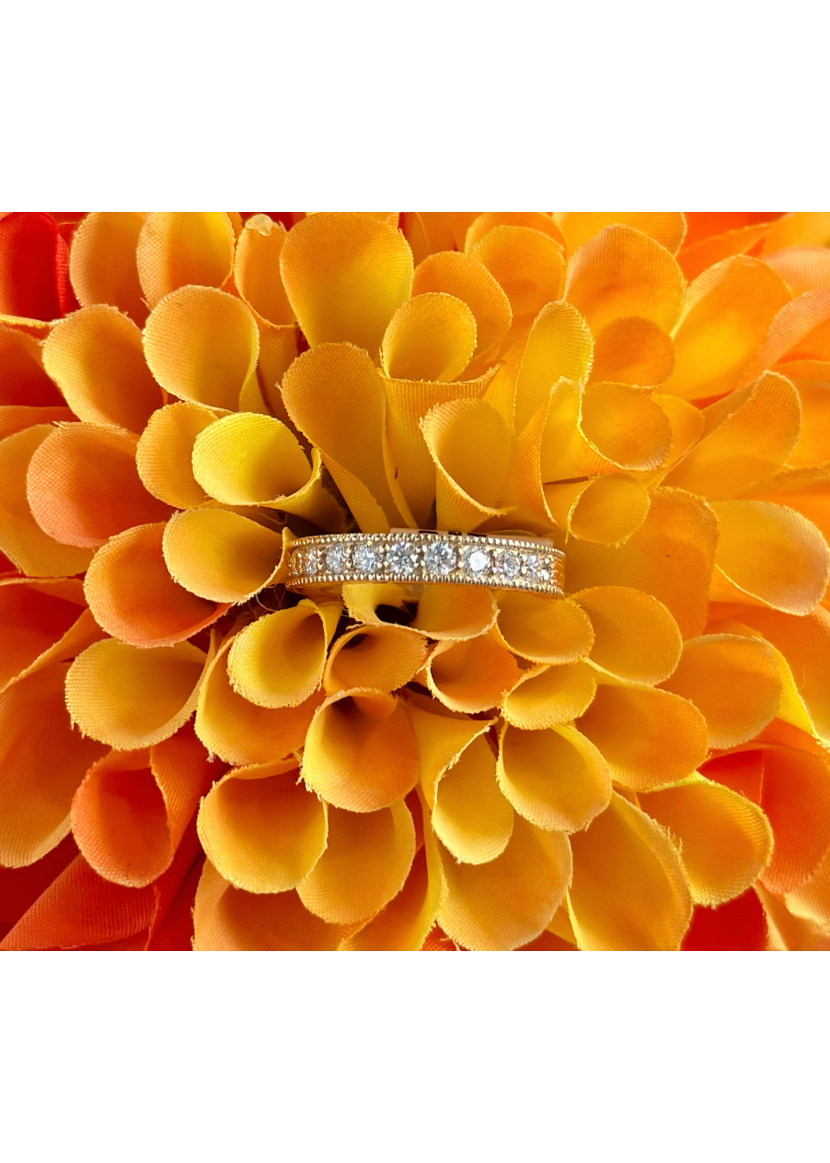 Jordans .50cttw Diamond Beaded Band 14k G/H SI1-SI2