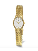 Charles Hubert Ladies Traditional Round Gold Tone Quartz Watch
