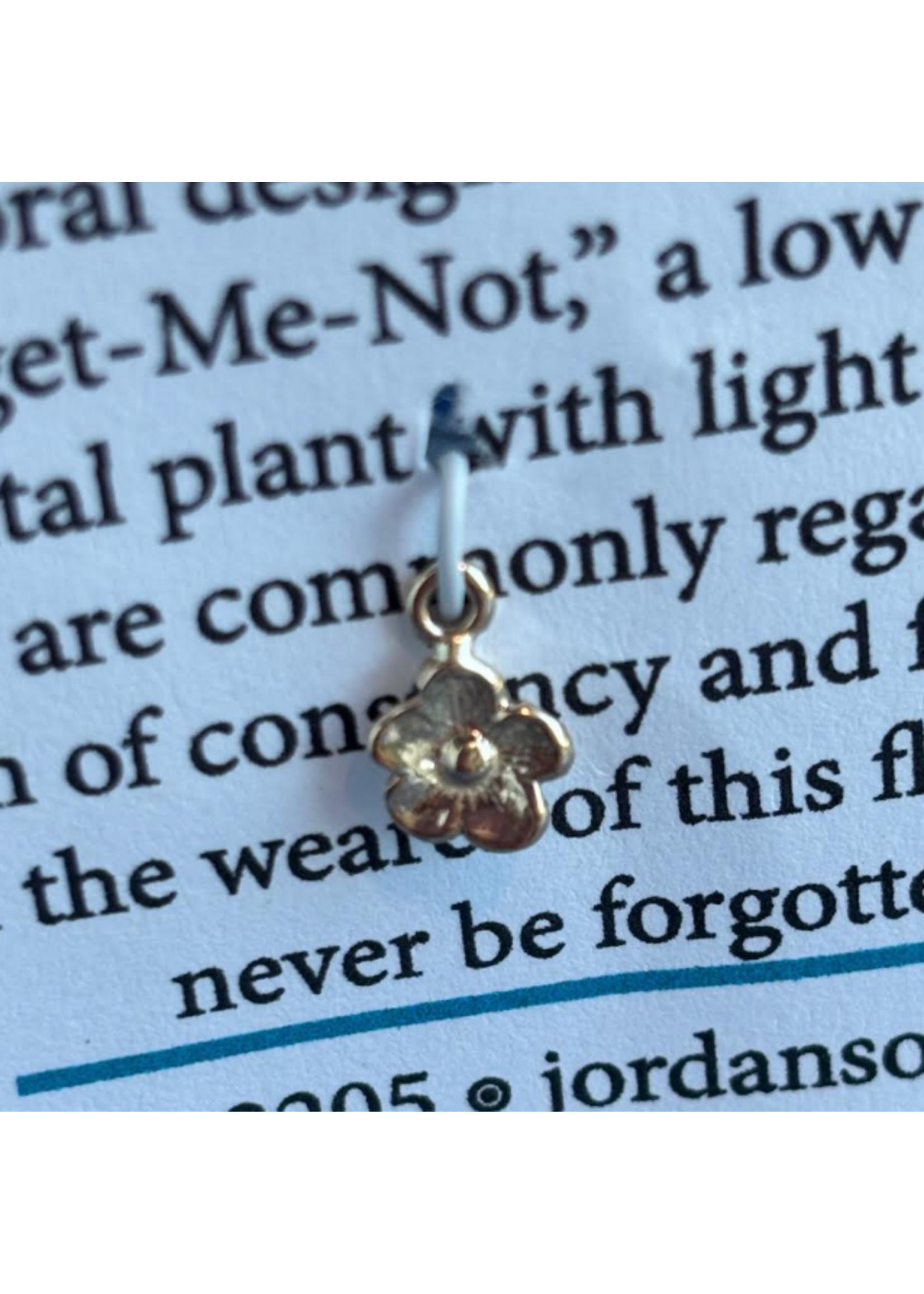 Jordans Forget Me Not 14k Mini Bloom Charm only
