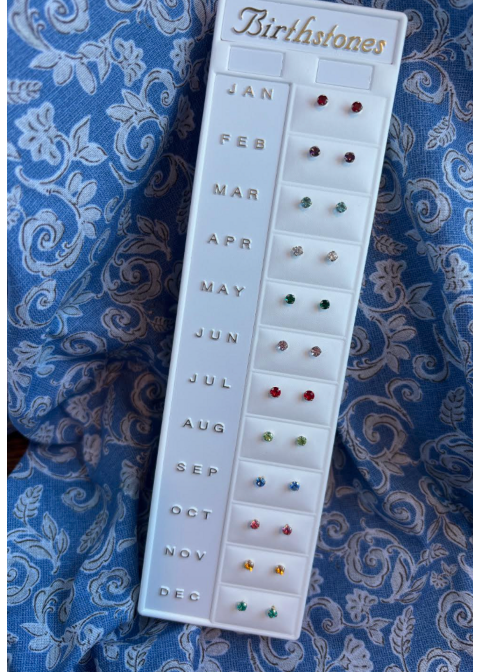 10k 3mm Birthstone Stud Earrings