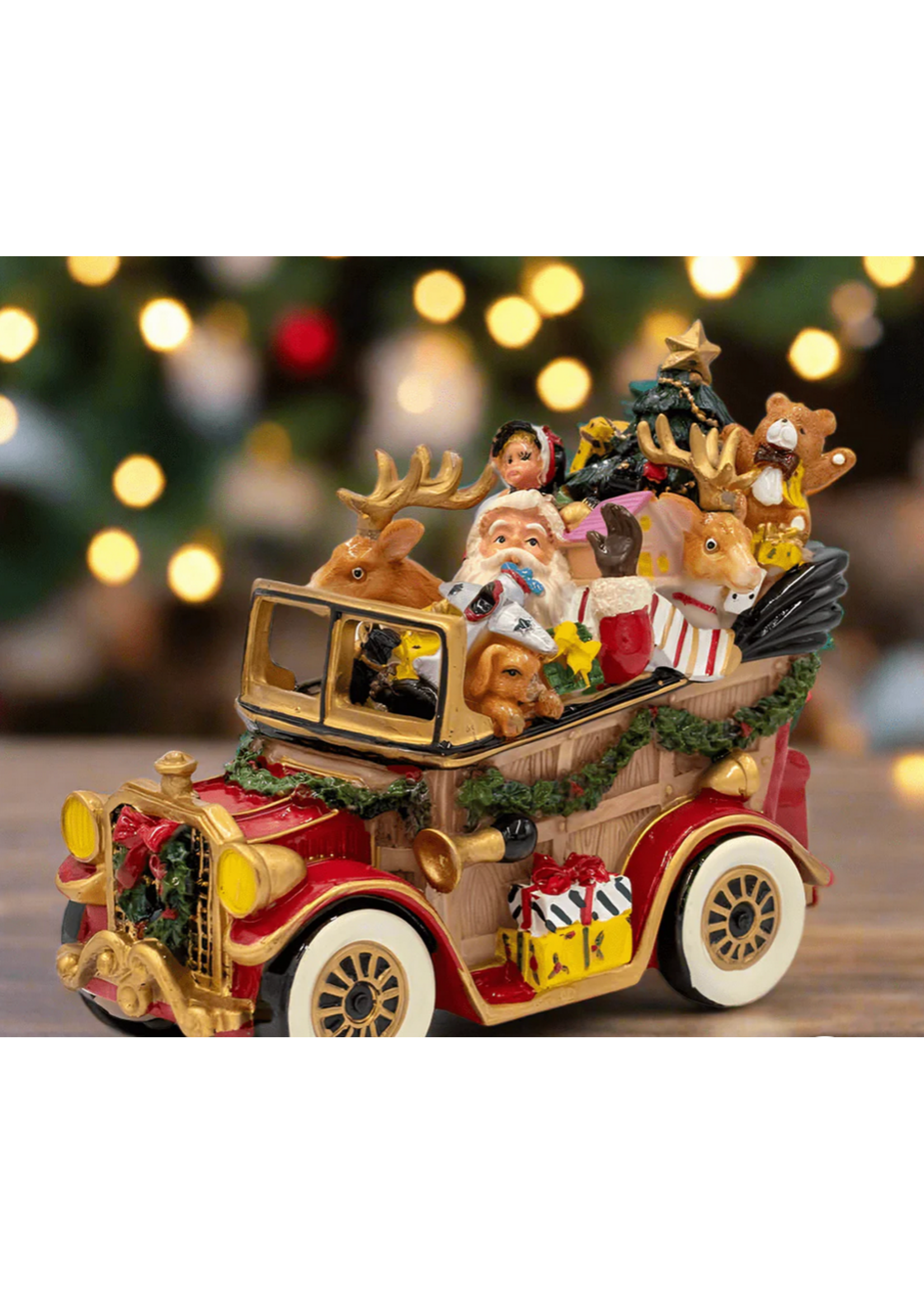 Fitz & Floyd Santa Classic Musical Car