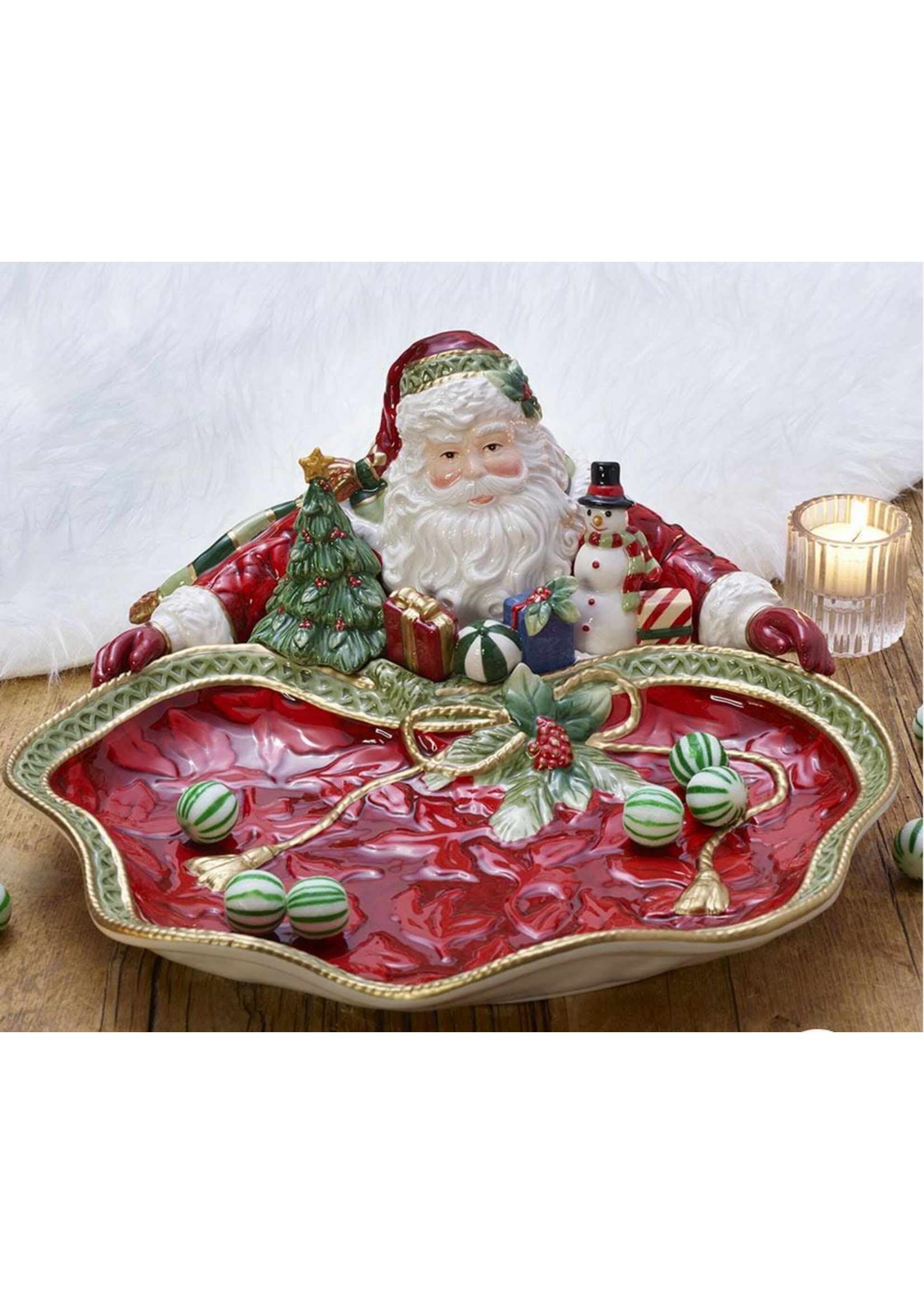 Fitz & Floyd Holiday Home Santa Server