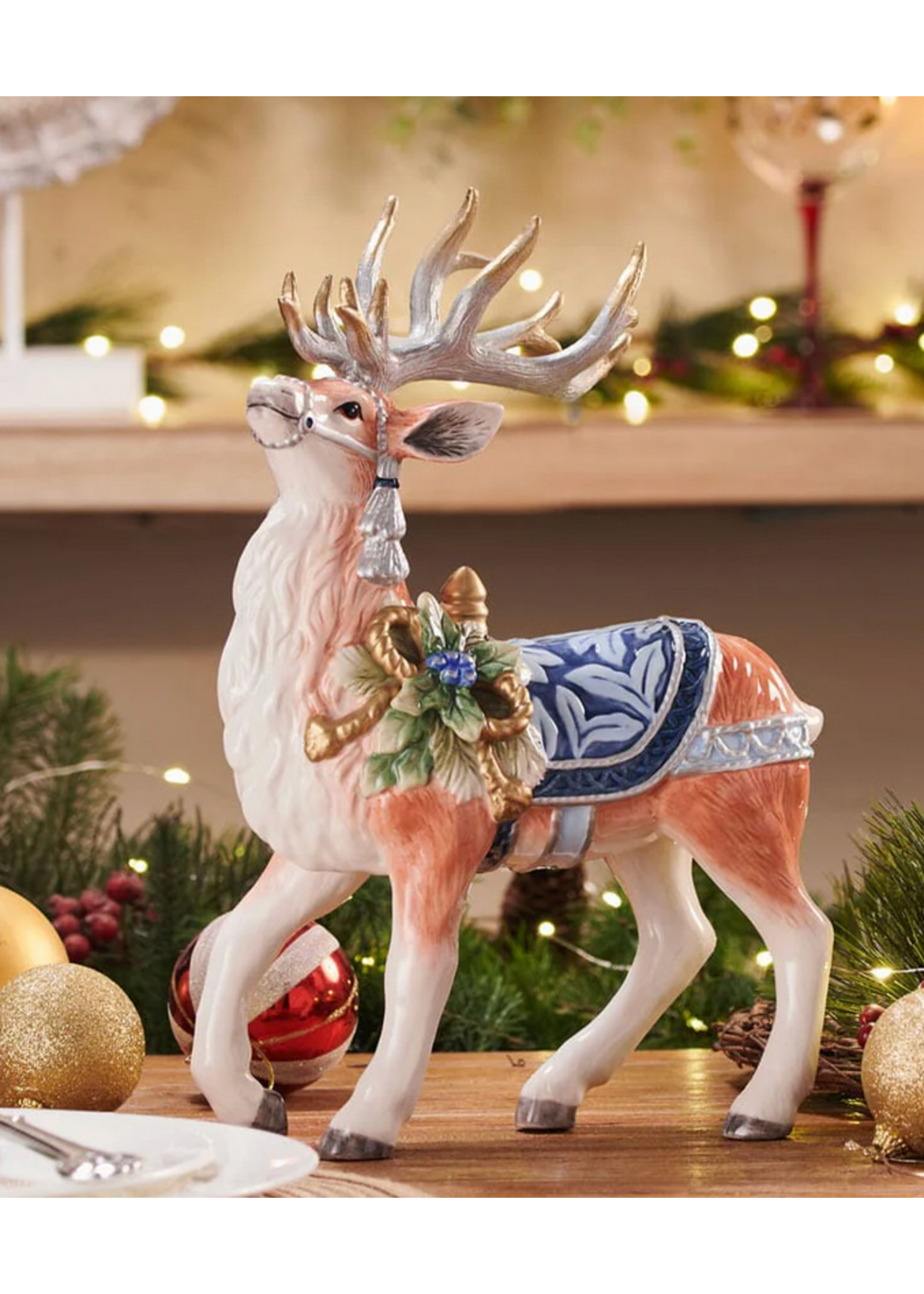 Fitz & Floyd Holiday Home Blue Deer