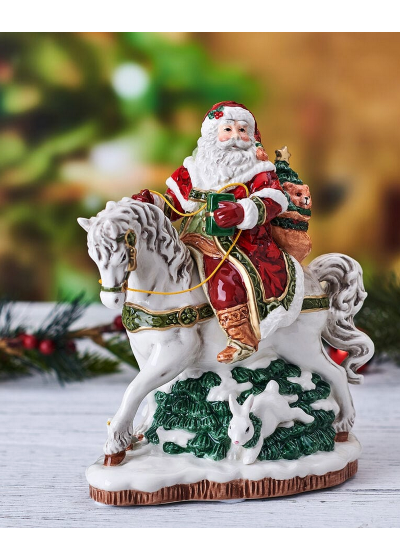 Fitz & Floyd Santa Musical Horse