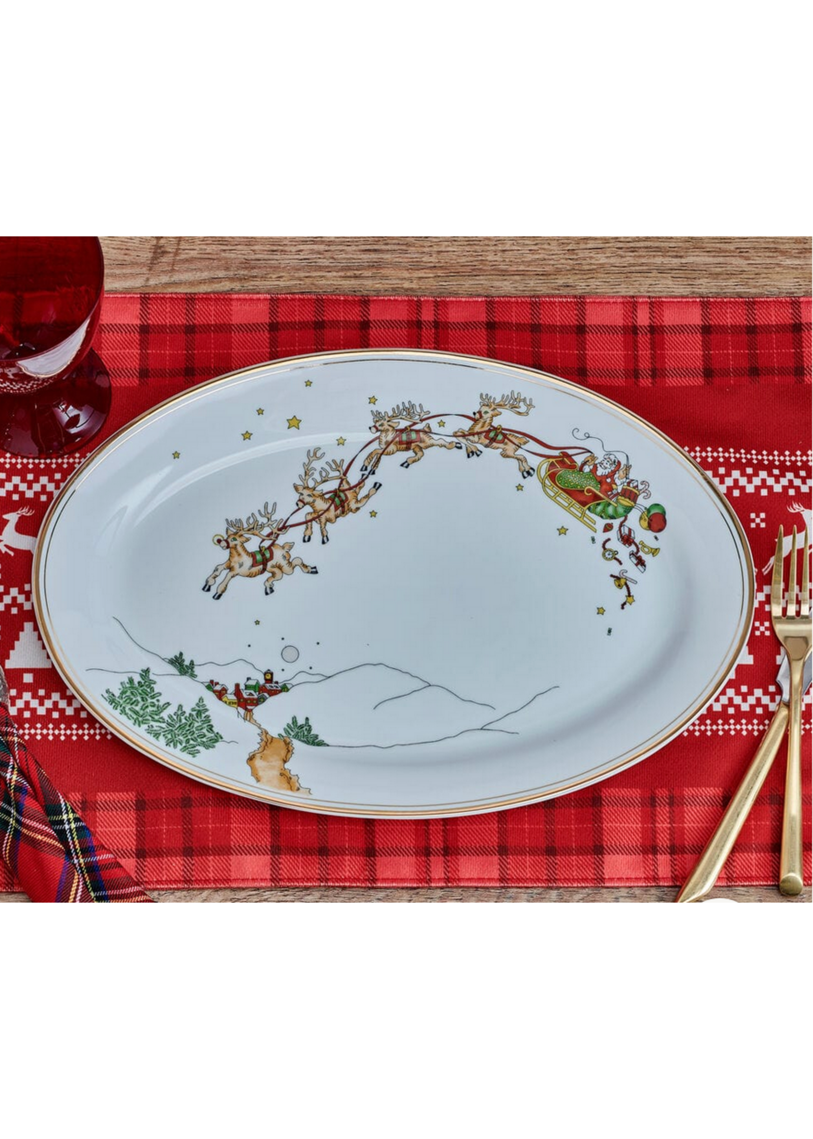 Fitz & Floyd St. Nicholas Platter 14in