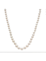 Jordans 4-8mm Graduated FW Pearl Necklace 14k