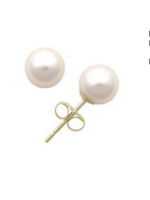 Jordans 10mm FW Pearl Stud 14k