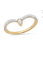 Jordans Pear Curved Diamond Band 10k .25cttw