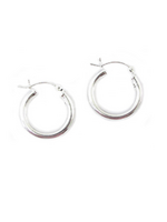 Jordans 3mm Sterling Tube Hoops 20mm