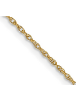 Jordans .8 mm 14k Cable Chain 18in