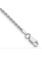 Jordans 1.8mm Sterling Rope Chain Bracelet 8in