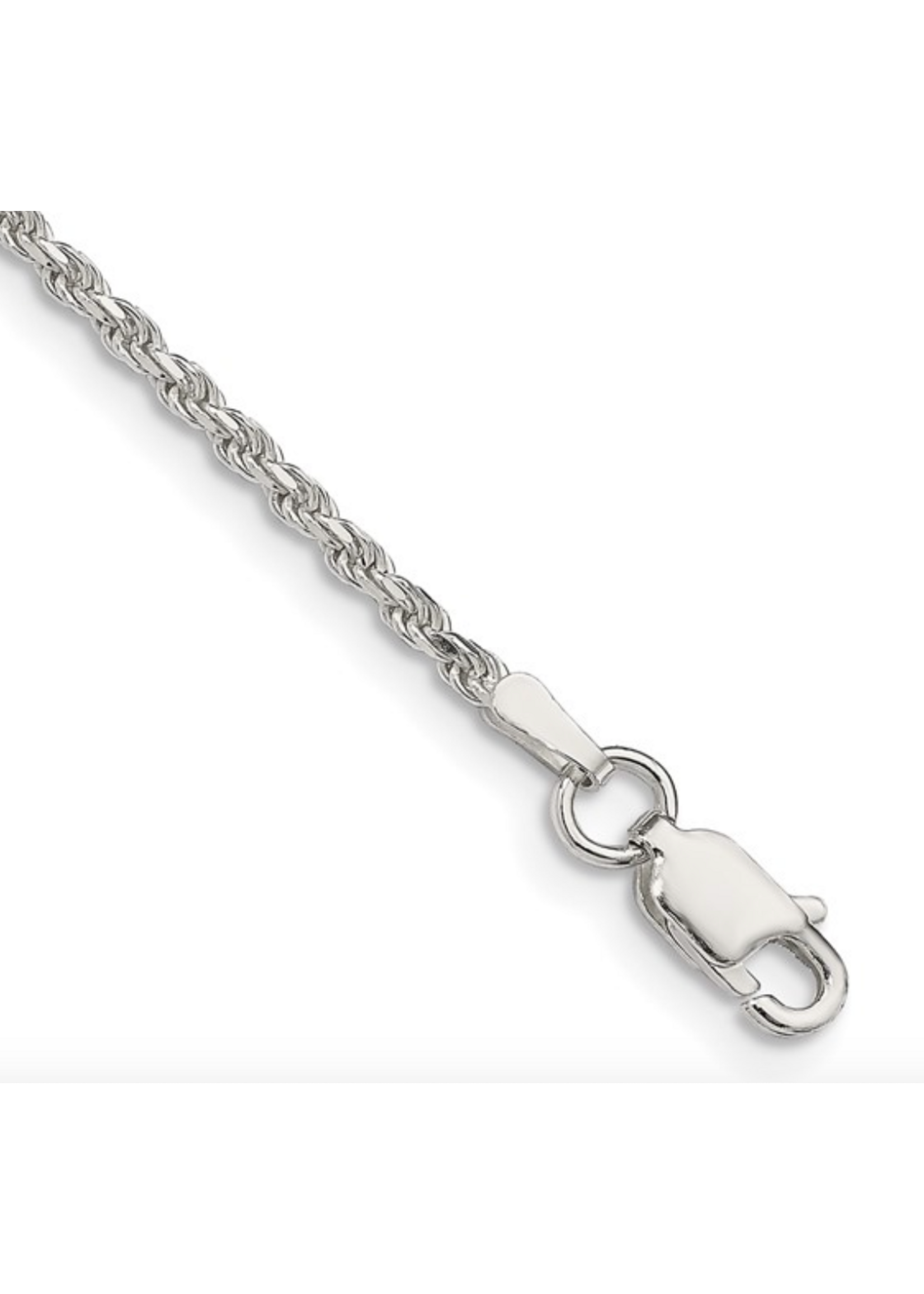 Jordans 1.8mm Sterling Rope Chain Bracelet 8in