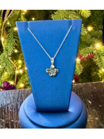 Jordans Forget Me Not Single Flower Blue Topaz Necklace