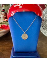 Jordans Hammered Disc GP Necklace