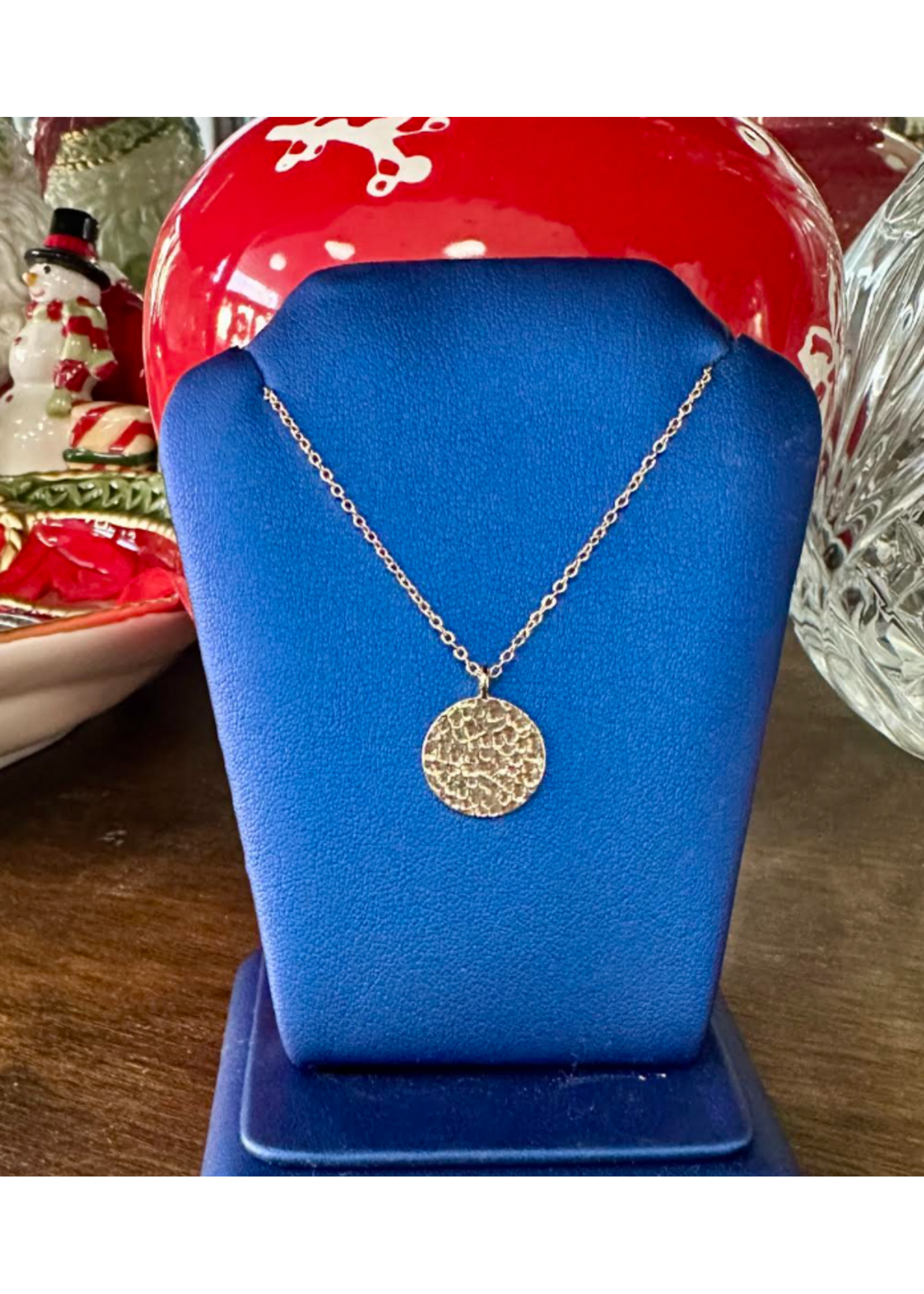 Jordans Hammered Disc GP Necklace