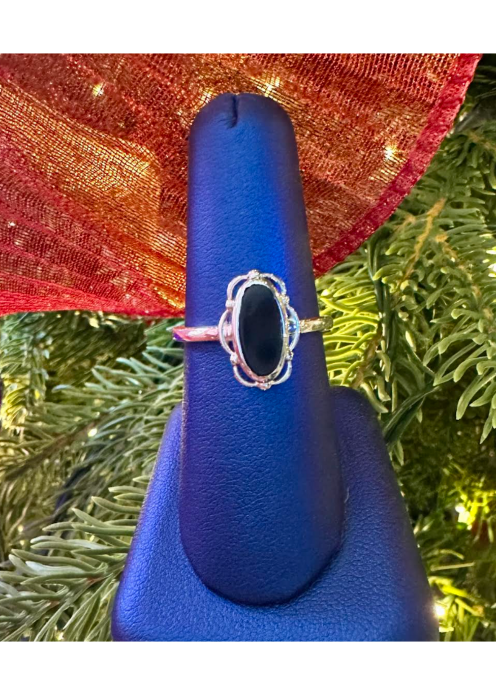 Jordans Sterling Silver Black Onyx Ring sz 9