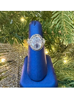 Jordans Two Tone Oval CZ Ring SS