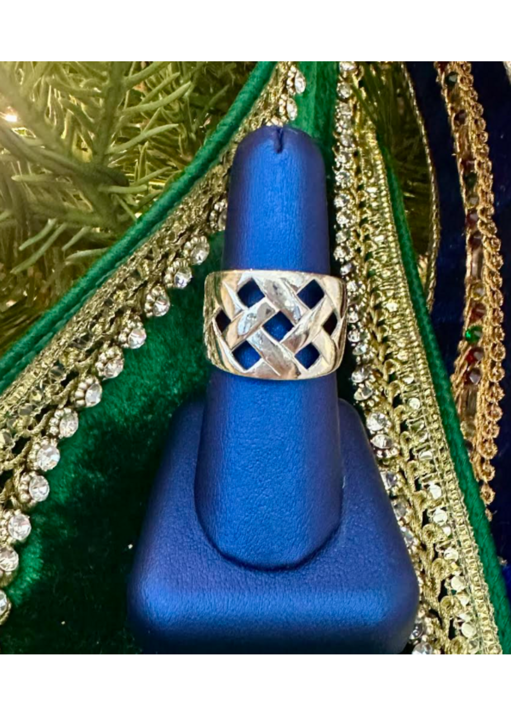 Jordans Basketweave Bamboo Sterling Silver Ring