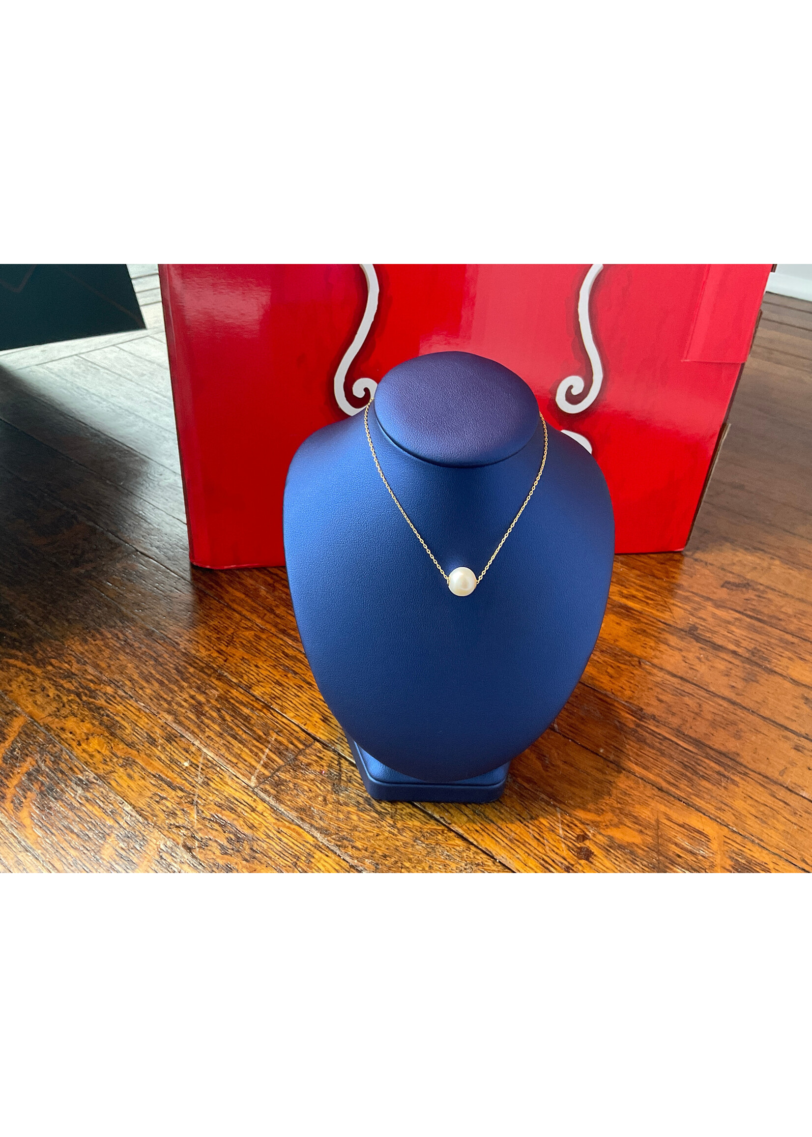 Jordans GP 10mm Single Pearl Necklace adj Chain