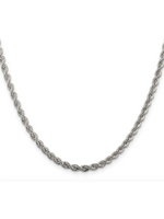 Jordans Solid Sterling 3mm Rope Chain 18in