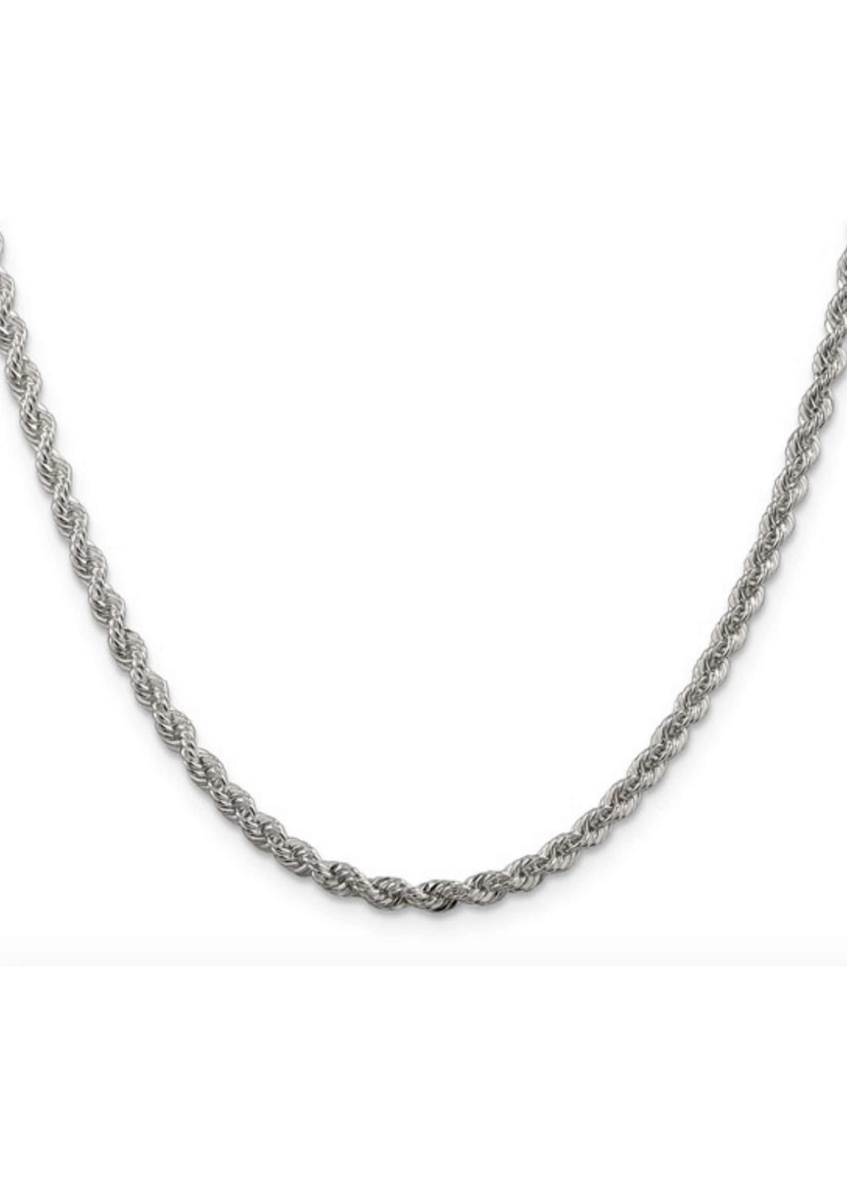 Jordans Solid Sterling 3mm Rope Chain 18in