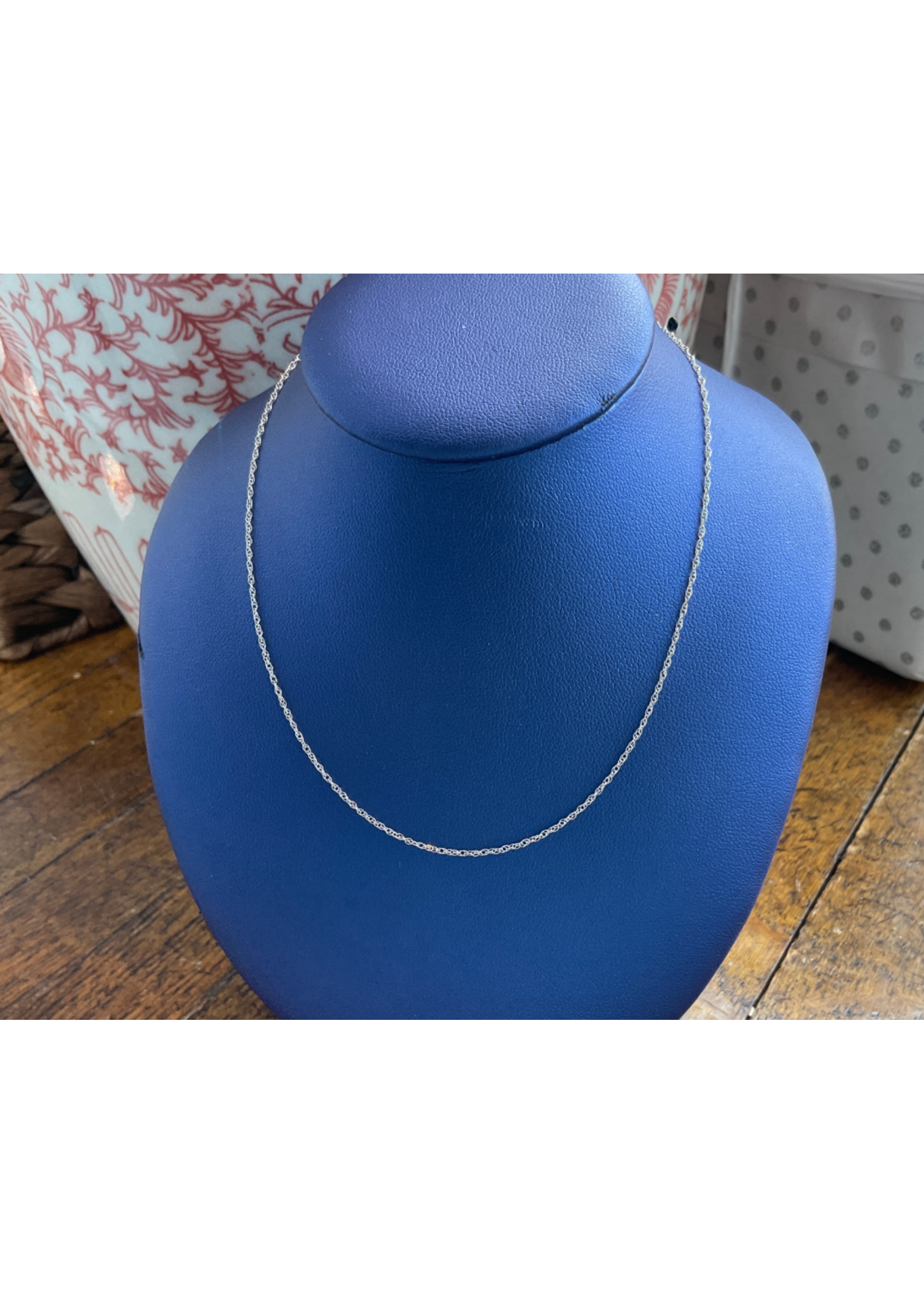 Jordans 1mm Cable Chain 10k white gold 20in