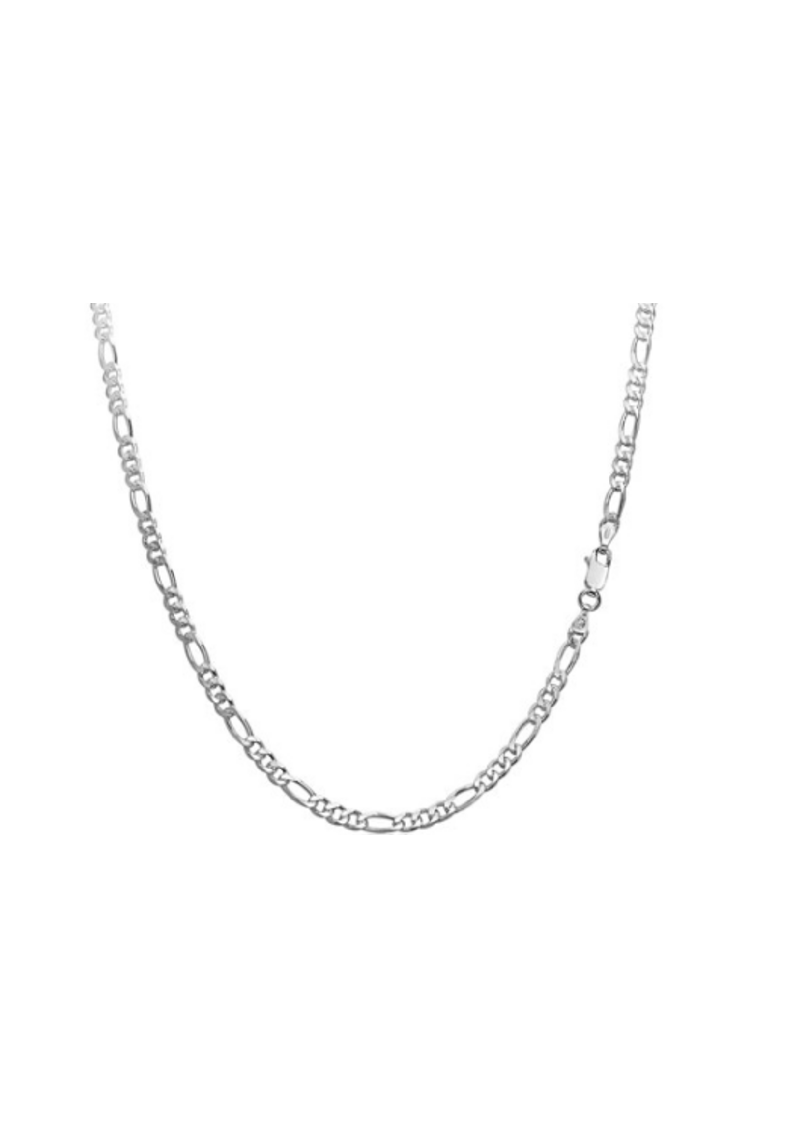 Jordans 4mm Sterling Figaro Chain 16in
