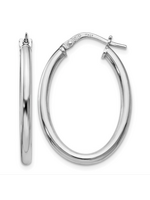 Jordans Sterling Silver 20mm Oval Tube Hoops