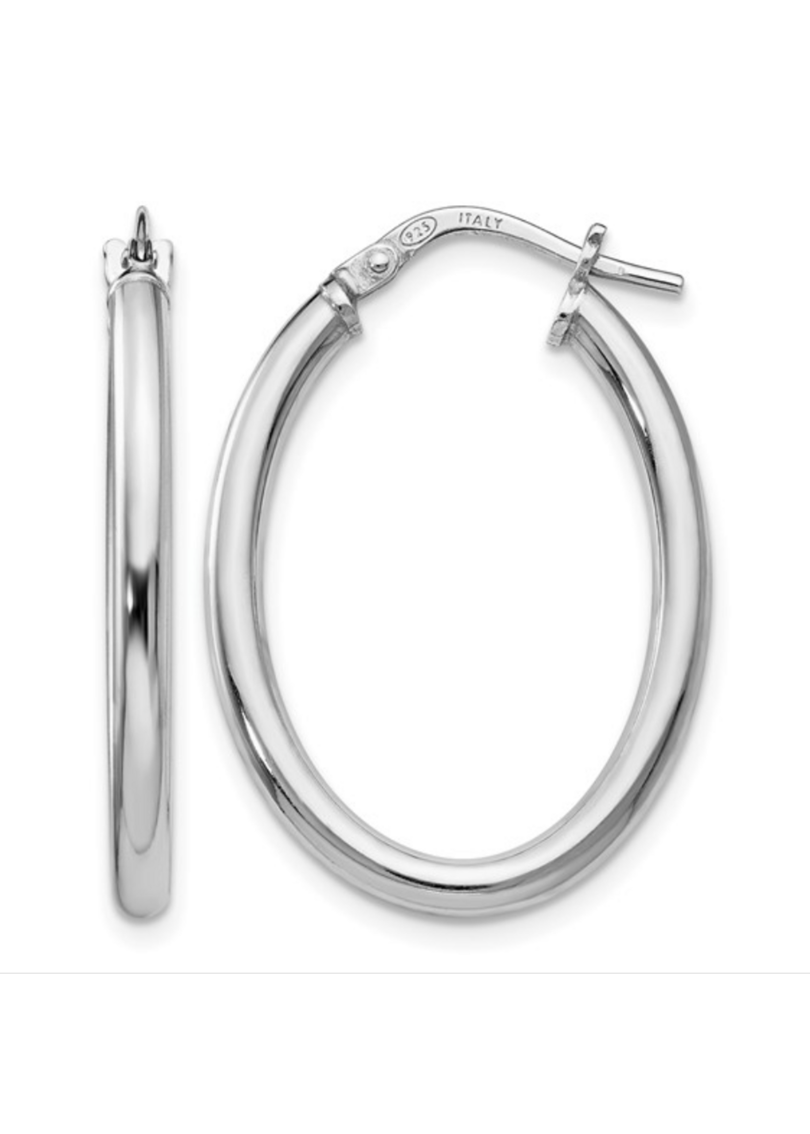 Jordans Sterling Silver 20mm Oval Tube Hoops