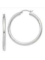 Jordans 3mm Sterling Tube Hoops 42mm
