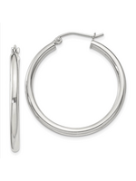 Jordans 2.5mm Sterling Tube Hoops 31mm