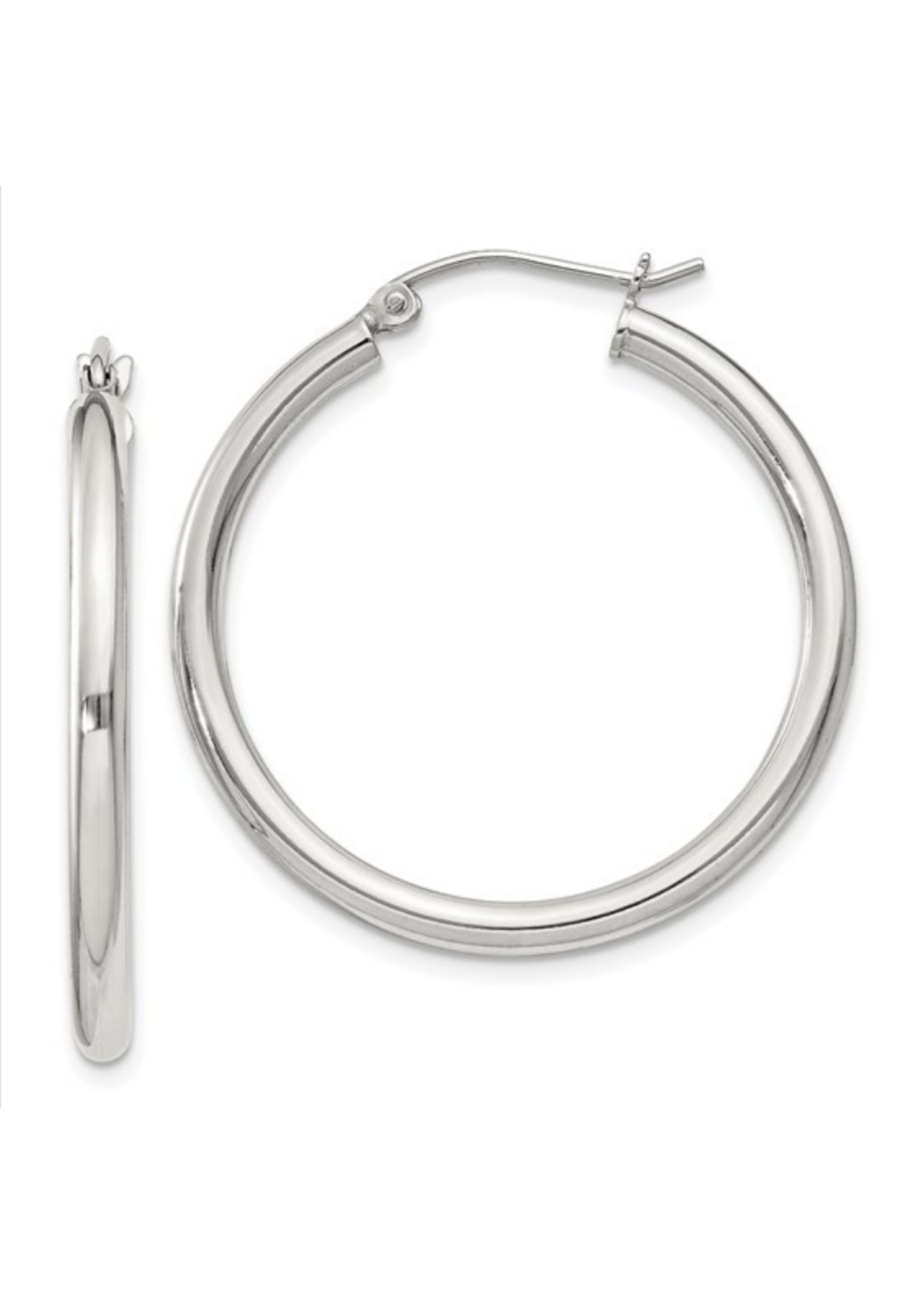 Jordans 2.5mm Sterling Tube Hoops 31mm