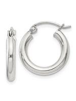 Jordans 2.5mm Sterling Tube Hoops 17mm