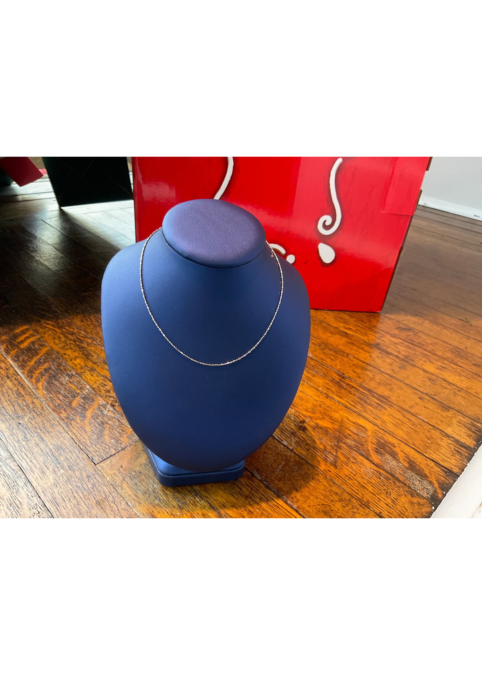 Jordans 1mm Fancy Like 14k white gold 18in