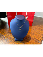 Jordans Clover Pendant on 18in Beaded Chain 14k