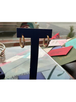 Jordans Two Tone Designer Twist X Hoop 3mm 20mm 14k