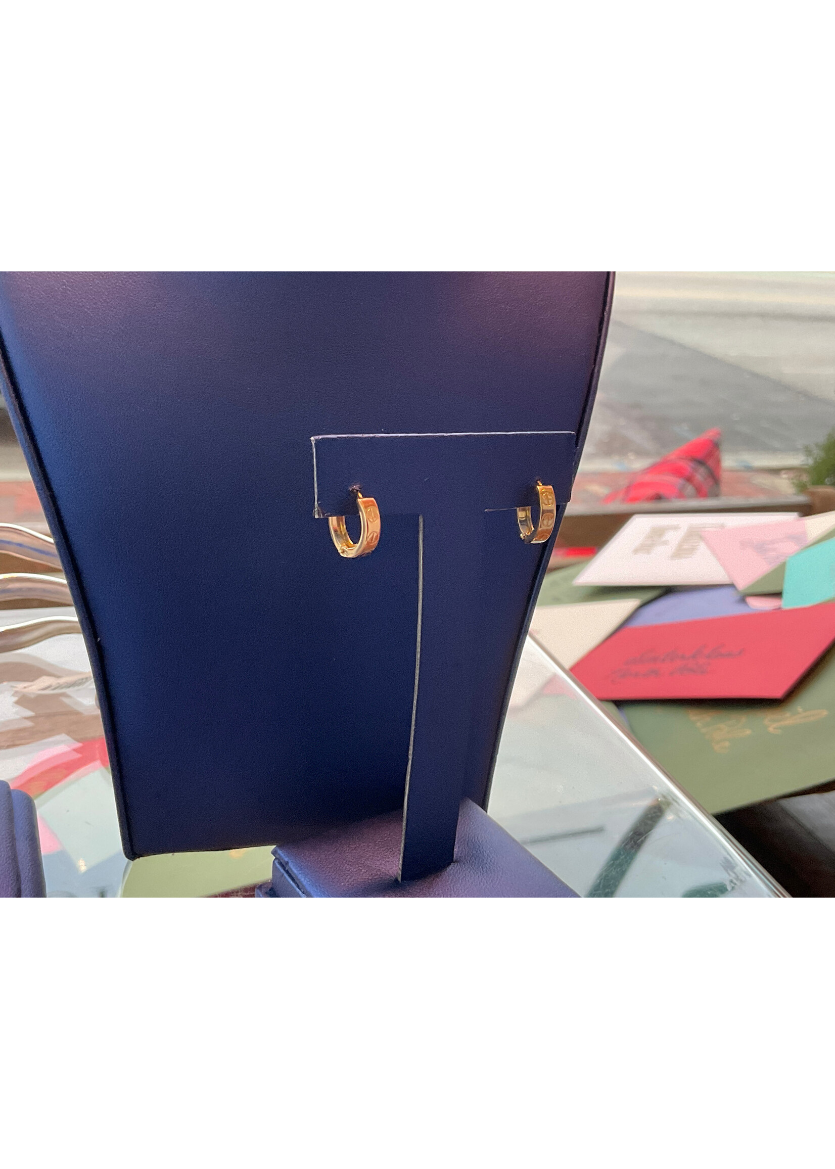 Jordans 3.5mm 13mm Hinged Collier Love Hoops 14k