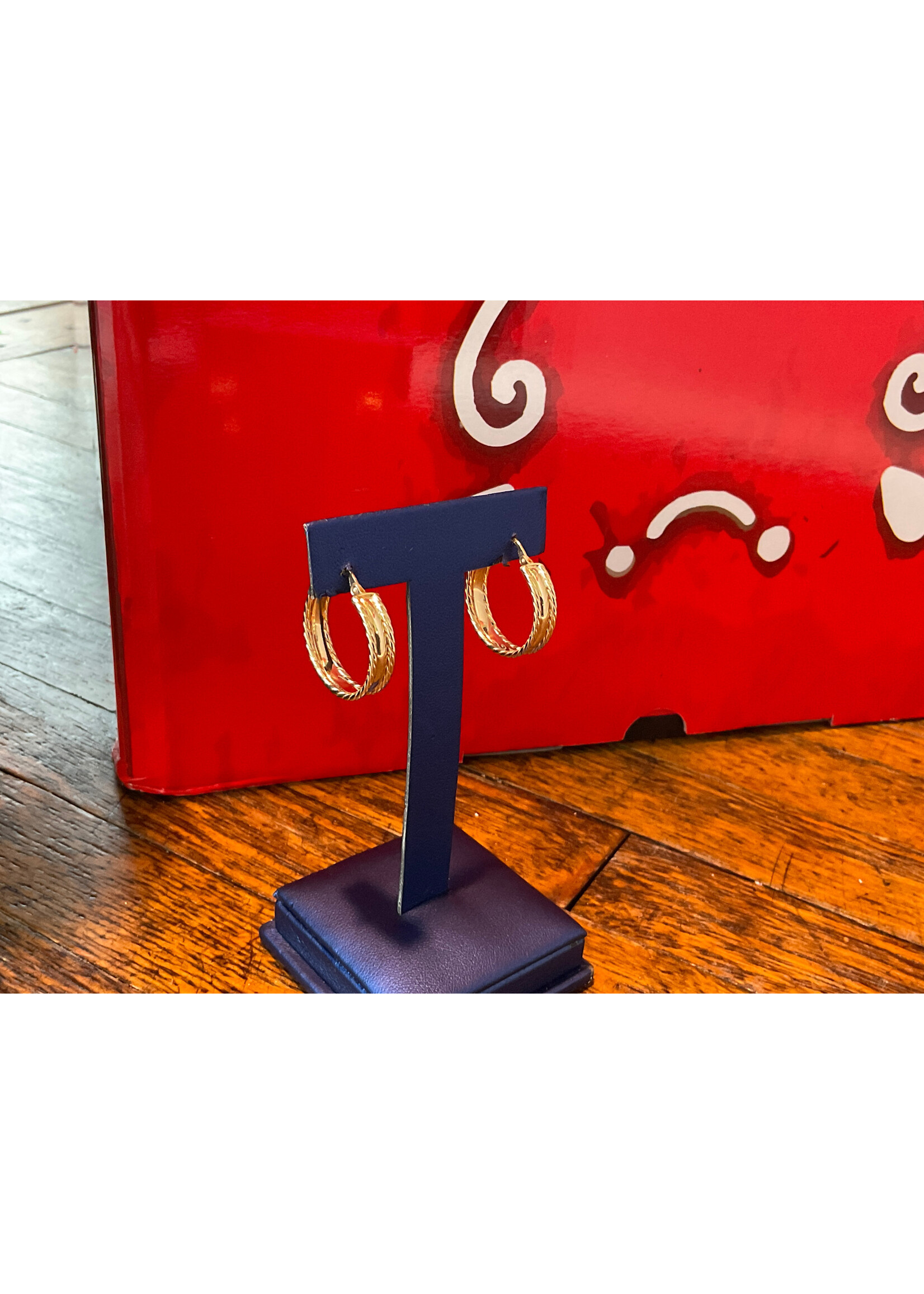 Jordans 6mm Roped Edge 14mm Hoop 14k