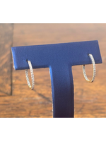 Jordans .25cttw Diamond In & Out Round Hoop 10k w Locking Back