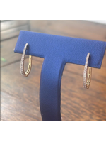 Jordans .20cttw Diamond Oval Hoop 10k