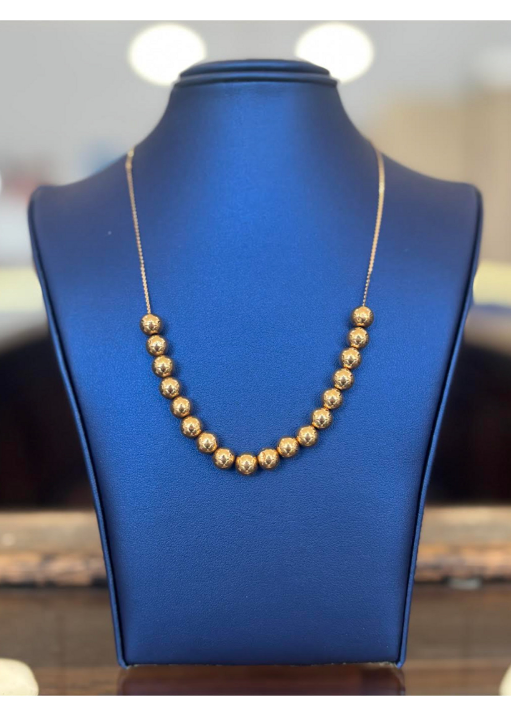 Jordans 14k 7mm Estate Add-A-Bead Necklace on 30in Chain