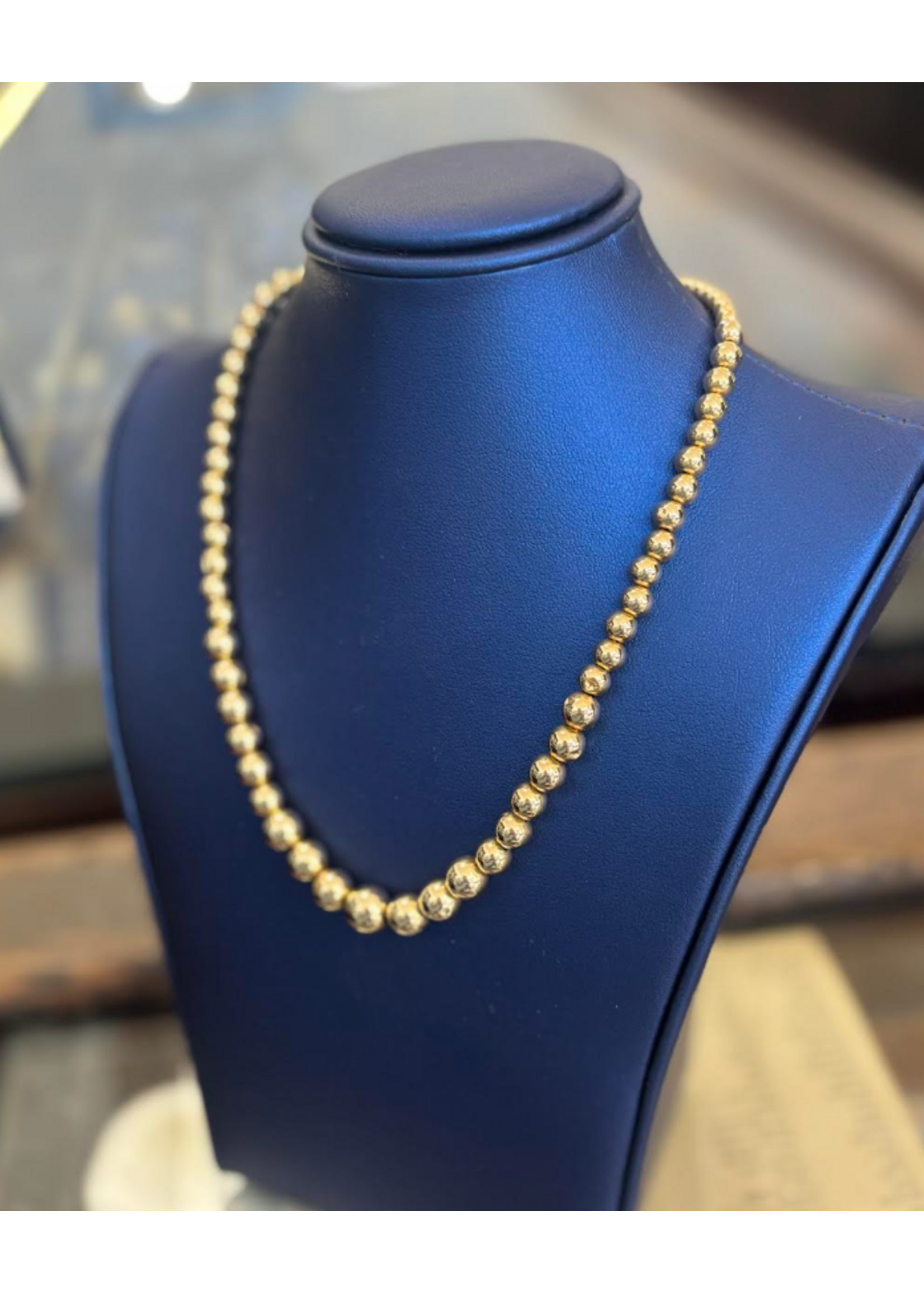 Jordans 14k 7-3mm Graduated Estate Add-A-Bead Necklace 20in