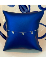 Jordans 5 station Diamond and Sapphire Adj Bracelet 10kwg