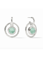 Julie Vos Astor 6-in-1 Charm Earring - Aquamarine Blue - Silver