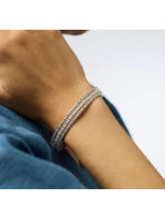 Julie Vos Colette Bead Bangle - Sm - Silver