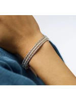 Julie Vos Colette Bead Bangle - Med - Silver