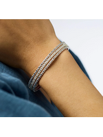 Julie Vos Colette Bead Bangle - LG - Silver